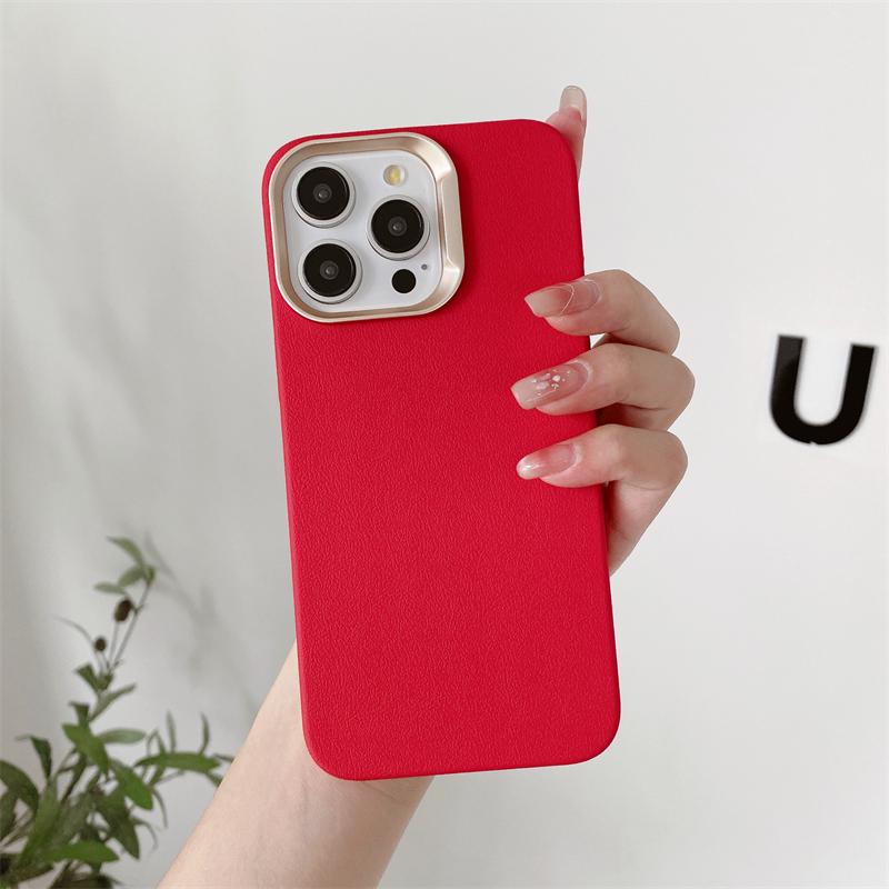 Luxury Candy Color Leather Texture Silicone Phone Case For iPhone 11 12 13 14 15 16 Pro Max Plus Matte Soft Shockproof Cover
