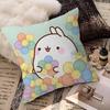 Cartoon Cute M-Molang Maple Design Cushion Cover Happy Autumn Harvest decor Holiday Decorati Pillow Cover