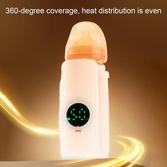 Biberon Chauffe-biberon Rechargeable Sans Fil Chauffe-lait Maternel Température Réglable Chauffage Rapide Chauffe-biberon pour Lait Maternel