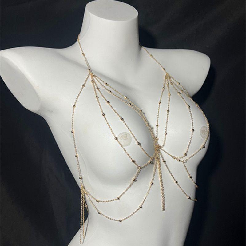 Sexy luxury full diamond chain, geometric butterfly fashion heavy industry, nightclub, high-end European and American sparkling diamond body chain