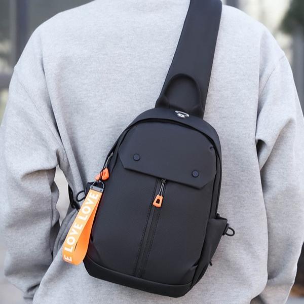 Men's Chest Bag Crossbody Bag New Large Capacity Casual Shoulder Backpack Fashionable Multi Functional Trendy Sports Chest