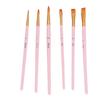 6pcs Paint Brushes Multimodal Nylon Hair 6 Different Sizes Oil Paint Brushes for Oil Watercolor Painting Gouaching Gift