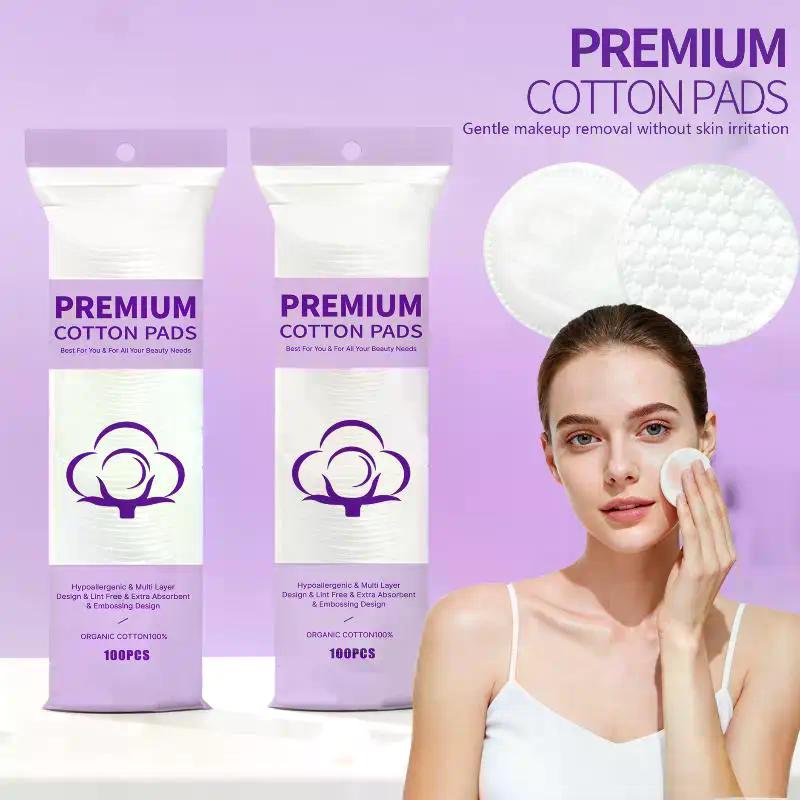 Einweg Make-up Wattepads 100/120 Stück Weich Rund Dreilagig Gesichtsreinigungstücher Make-up Entferner Kosmetik Reinigung