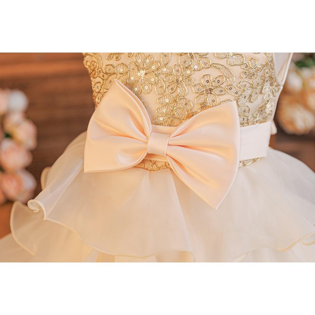 Dívčí šaty Stereoskopická růže Princeznovské šaty Vícevrstvá síťovina Pom Pom Pom Šaty pro družičku na svatbu Oblíbené šaty malé dívky Šaty