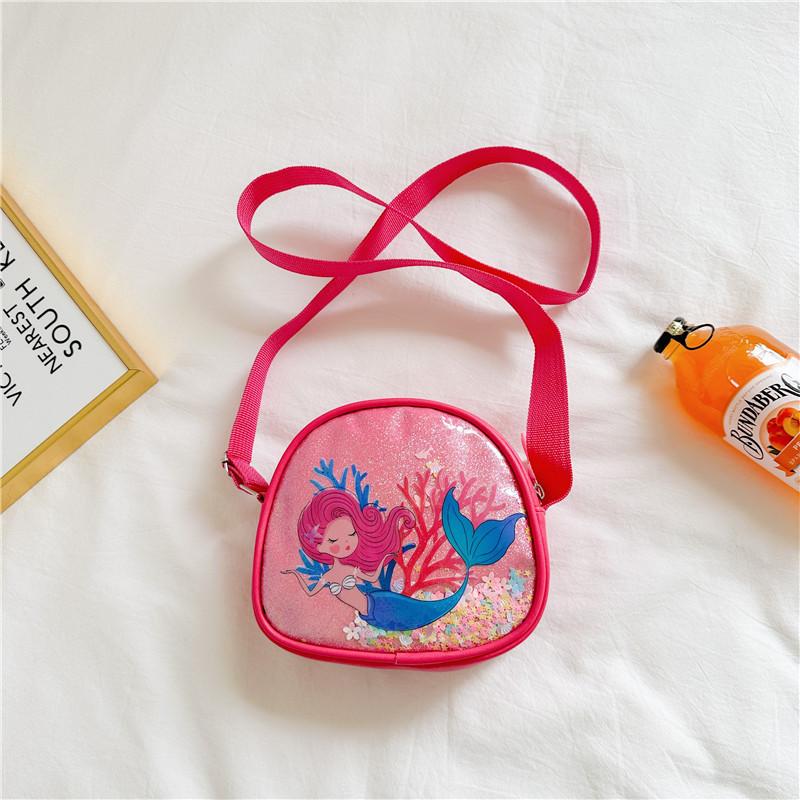 Stylish Korean Version Girl's Crossbody Bag With Shimmering Sequins Ideal For Toddlers