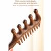 2 in 1 Wooden Scalp Massager Large Tooth Natural Sandalwood Hairbrush  Hairdressing Tool