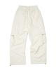 MOAA Ruffle Zipper Cargo Pants (White)