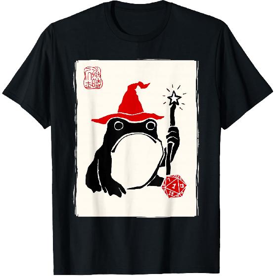 NAT 1 DND Board Games Men Funny Japanese Frog T-Shirt