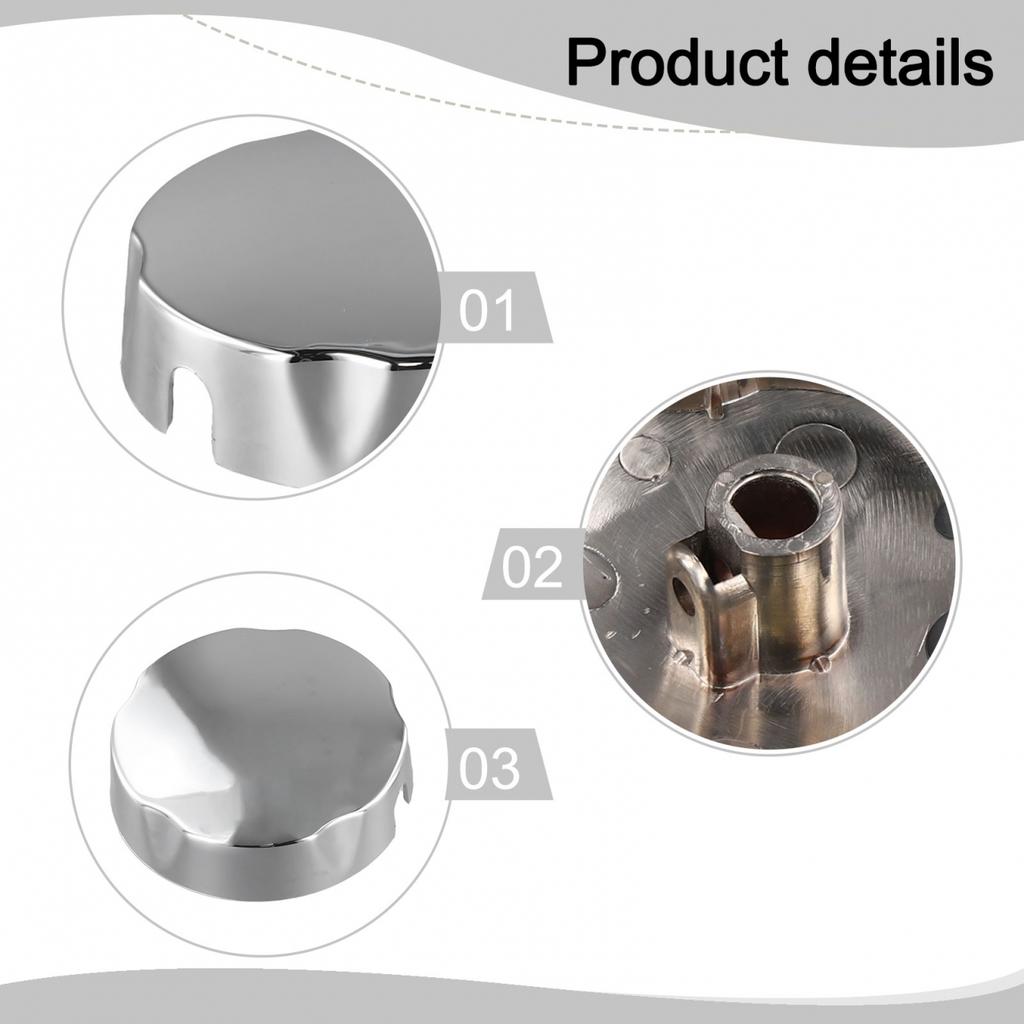 Lettmontert badekar roteringsknapp med attraktiv kromfinish 75mm