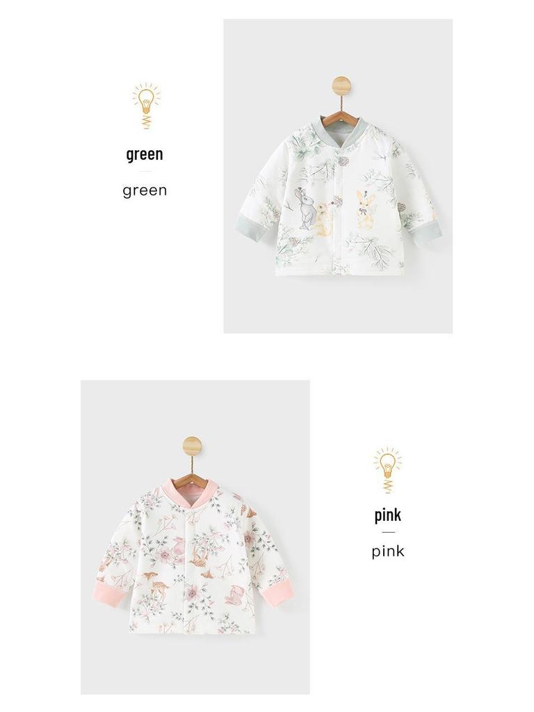 Unisex Baby Cotton Coat: Thin Padded Winter Jacket, Warm Lined Cardigan for Toddlers, 40g