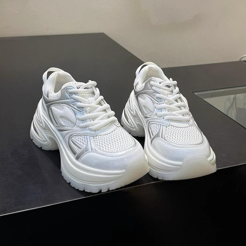 7 dad shoes women's summer new mesh breathable leather thick-soled small casual sports shoes