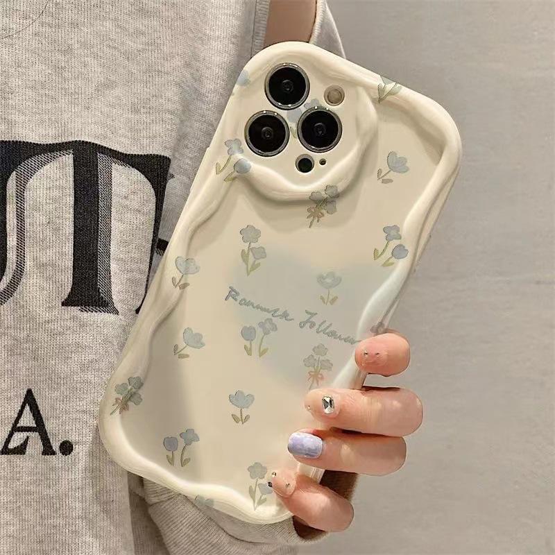 Floral Full-Screen iPhone Case, Compatible with Apple 13, 14, 15, 16, 17 Promax iPhone 15 Pro
