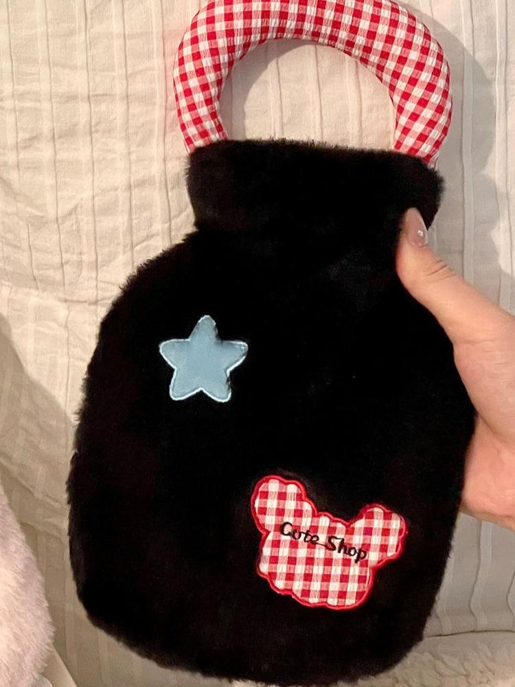 

New in Hot Water Bag Water Filling Belly Warmer Student Application Cute Belly Plush Hot Compress Portable Multi-functional