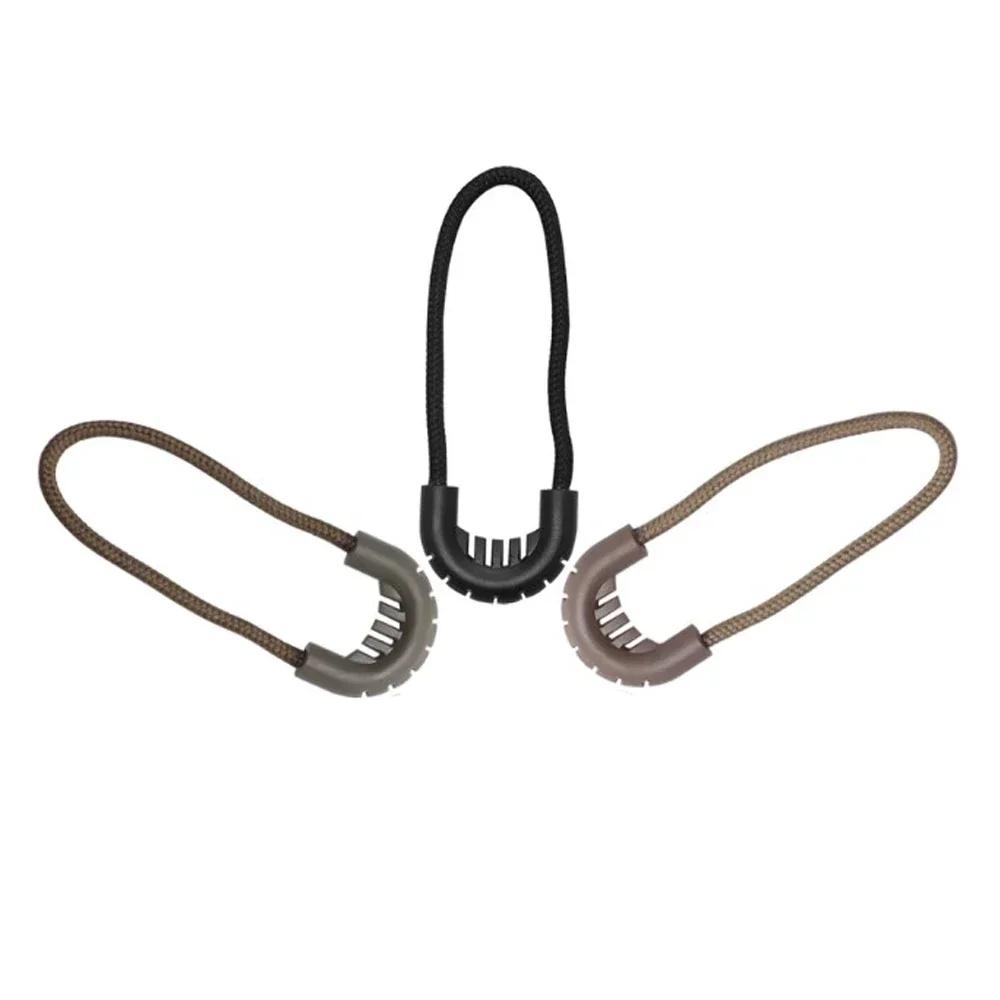 10 Stück EDC Mehrzweck-Reißverschluss Kleine Schwarze Zugschnüre Kordel für Outdoor-Reise Rucksack Diebstahlsicherung Reißverschlussenden Sicherheitsverschluss