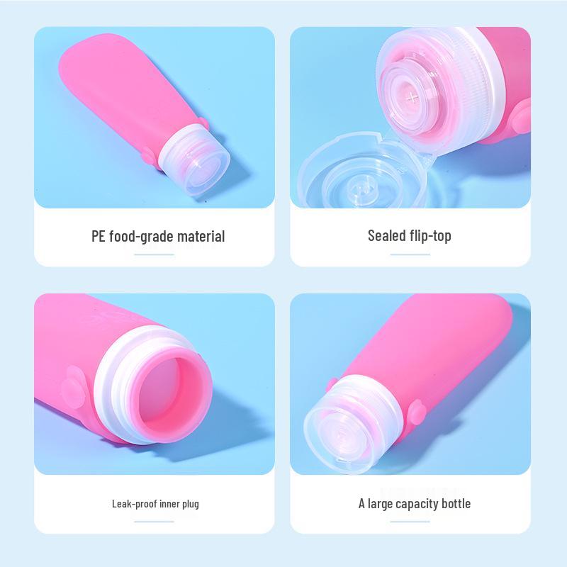 Bottiglie Ricaricabili in Silicone da Viaggio - A Prova di Perdite per Bagnoschiuma, Shampoo e Lozione