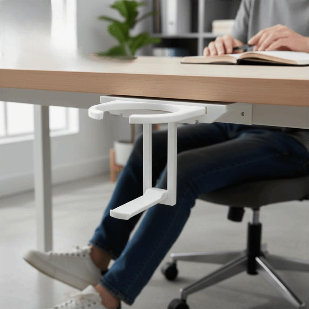Extendable Fold Out Drink Holder Foldable Under-Table Cup Rack Retractable Can Claw Drink Storage