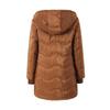Women's Long Puffer Coat Winter Fleece Lined Thickened Down Jacket Windproof Warm Quilted Parka Zip Up Hooded Outerwear