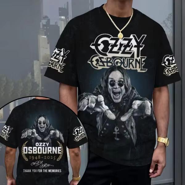 Men T Shirt Rock Band Adams Rock Ozzy Osbourne 3D Print T-shirt Men Women Fashion Short Sleeve Tops Tees Kids Clothing