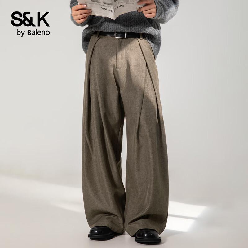 

Baleno S&K Men s Casual Wide-Leg Trousers XL