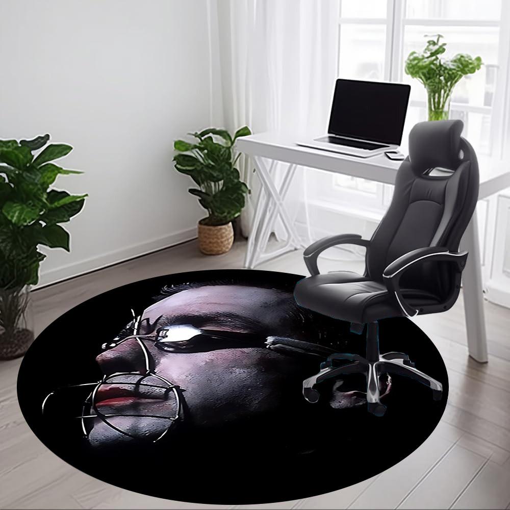 1PC Rammstein Office Round Rug, Non-slip, Soft and Durable Office Rug for Interior Decoration, Perfect for Office Yy250915033