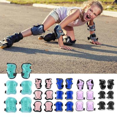 1 Set Kids Roller Skating Protective Gear Skateboarding Scooter Biking Cycling Sports Toddlers Boys Girls Wrist Guard Knee Elbow Pad Protector