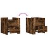 Nightstand Smoked Oak 45x50x50 cm Engineered Wood