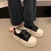 2025 new heightened platform white shoes women's spring and summer Velcro breadboard shoes versatile sports and leisure shoes