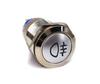 LED Fog Light Switch 16mm Chrome Momentary + Off-Road Socket