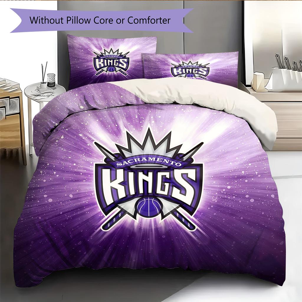 Sacramento Kings2 Pattern Bedding Quilt Set Home Decoration Gift (1 * duvet cover + 2 * pillowcase without core)