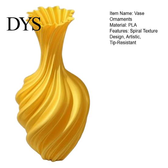 Home Decor Vase 3D Printed Spiral Vase, Modern Minimalist Flower Pot for Dry Ornament Flowers, Nordic Art Shelf, Creative Gift Ideas PLA Print