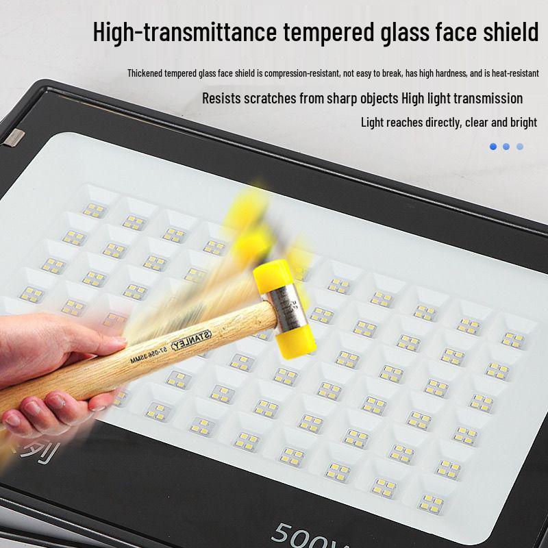 LED High-Power Outdoor Waterproof Floodlight: Super Bright Stadium Spotlight for Construction Sites