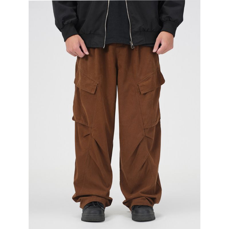 Wassup Trendy Retro Japanese Workwear Pants for Men, Ins-Style Trendy American Loose Straight-Leg Wide-Leg Casual Long Pants