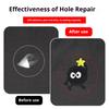baizihuahu 6 Pcs Cartoon Embroidered Patches, Iron on Sew Decorative Appliques, Cute Black Ball Patches for Clothes Bags Hats Repairing Holes