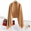 Extra Long 100% Wool Scarf Shawl Women Men Winter Warm Thick Pure Color Wrap Blanket Style