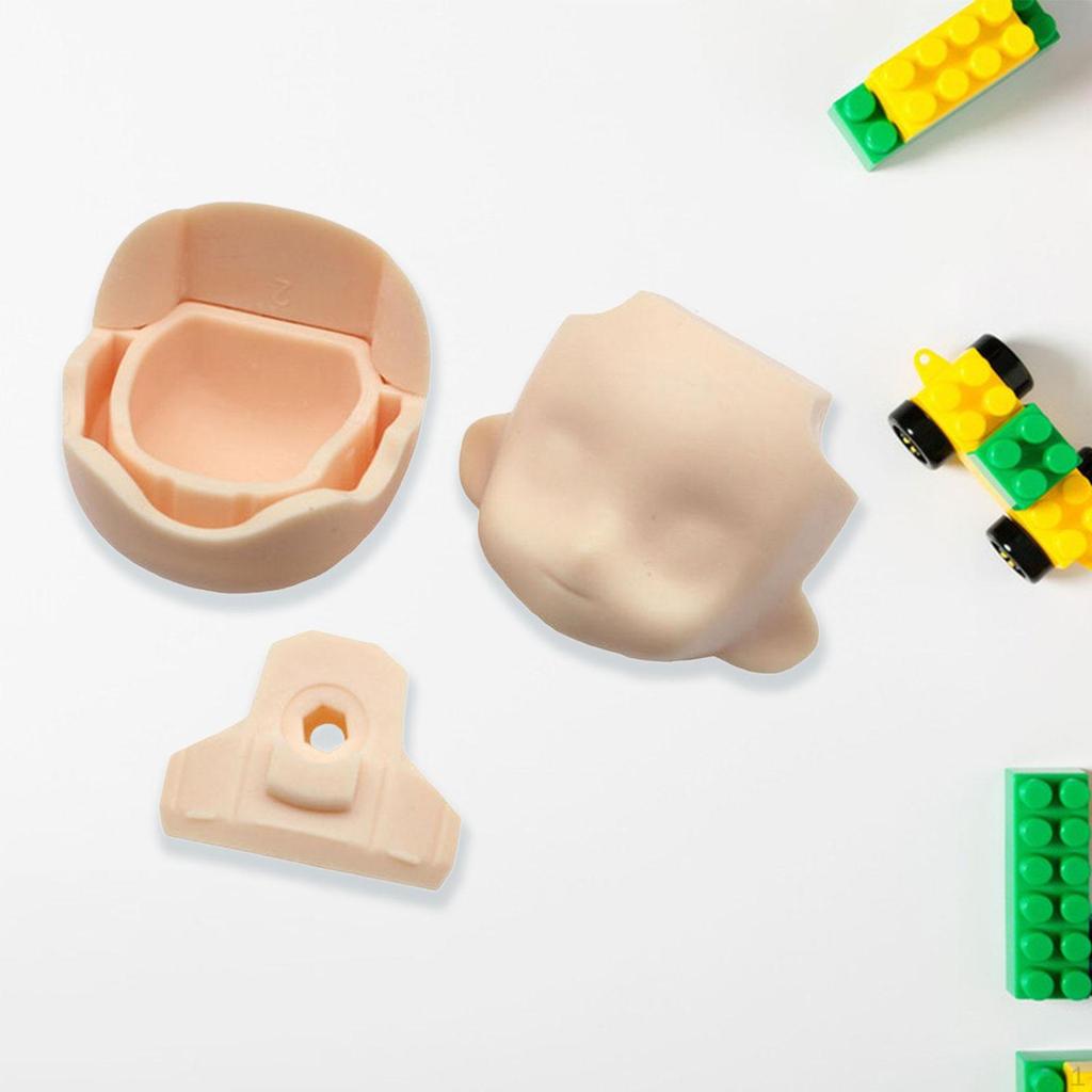 Clay Doll Head Blank Face Back of Set Body Parts Small Decor Stable DIY Unique Vivid