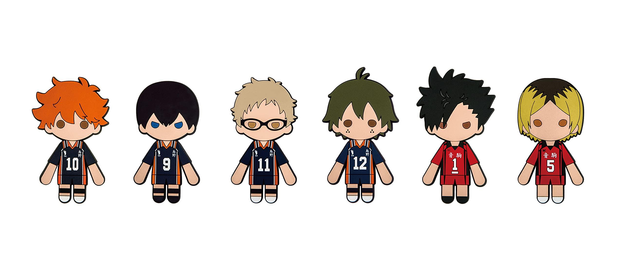 

POMMOP Chocotto Rubber Collection A W45 x H73 x D4mm PVC Rubber and Iron Plate U91 21L 038 Box of 6 Haikyu!!