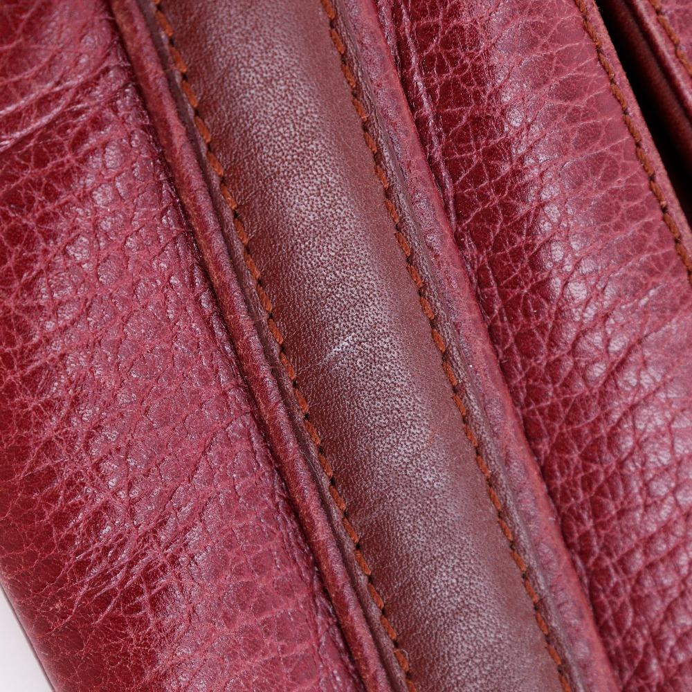 CARTIER Must Line Shoulder Bag Bordeaux leather Women Used
