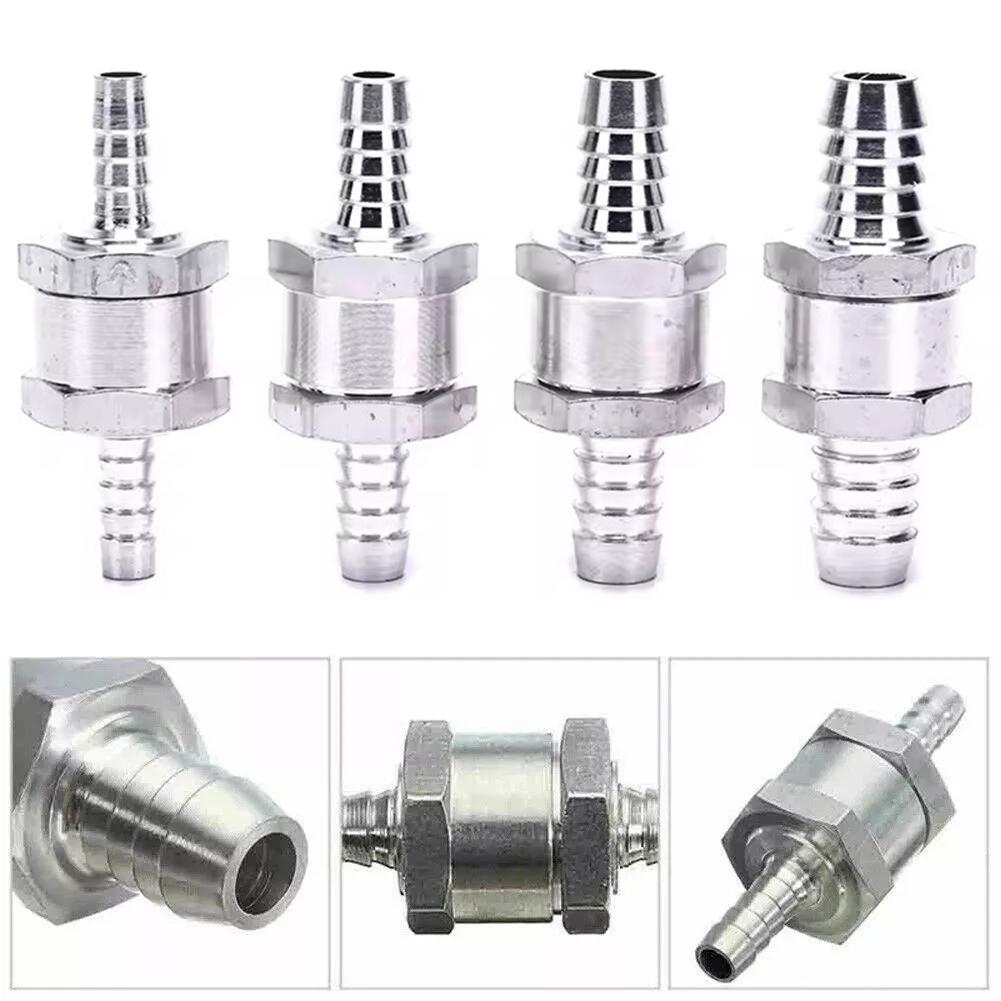 One Way 6/8/10/12mm 4 Size Aluminium Alloy Fuel Non Return Check Valve Fit for Carburettor And Low Pressure Fuel Systems