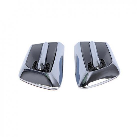 2pcs Chrome Car Air Flow Fender Side Vent Decoration Stickers Cover Accessories