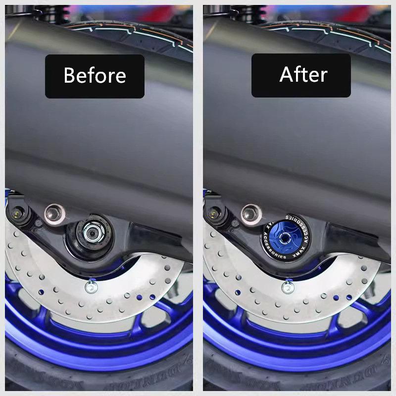 For Yamaha X-MAX 300 XMAX 300 XMAX300 Accessories Rear Axle Fork Cap Nut Cover Wheel Axle Slider Screw Decoration