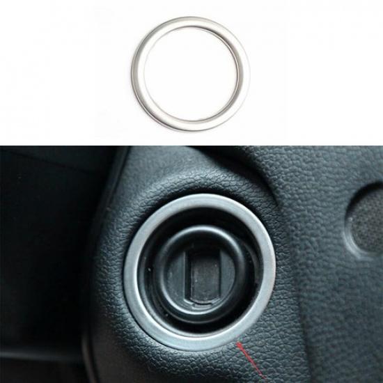 Silver Titanium 2009-15 For Benz E-Class Trim Car Inner Engine Start Stop Button