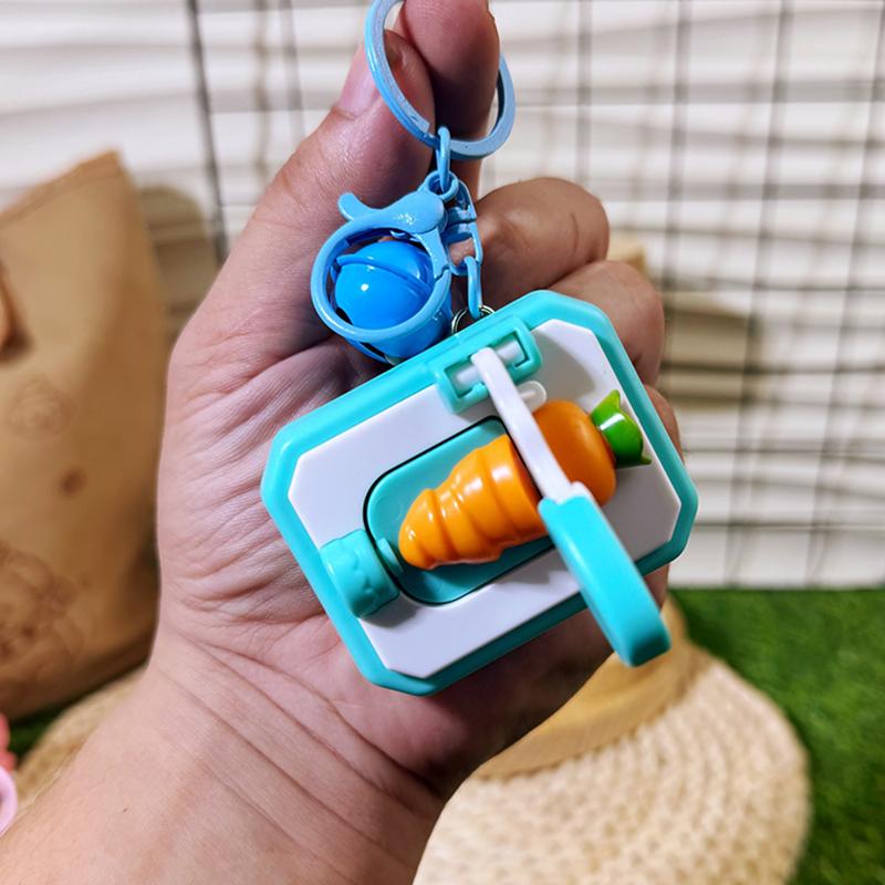 Carrot-cutting Keychain DIY Mini Toy for Stress Relief and Creative Entertainment for Kids and Adults BlueA