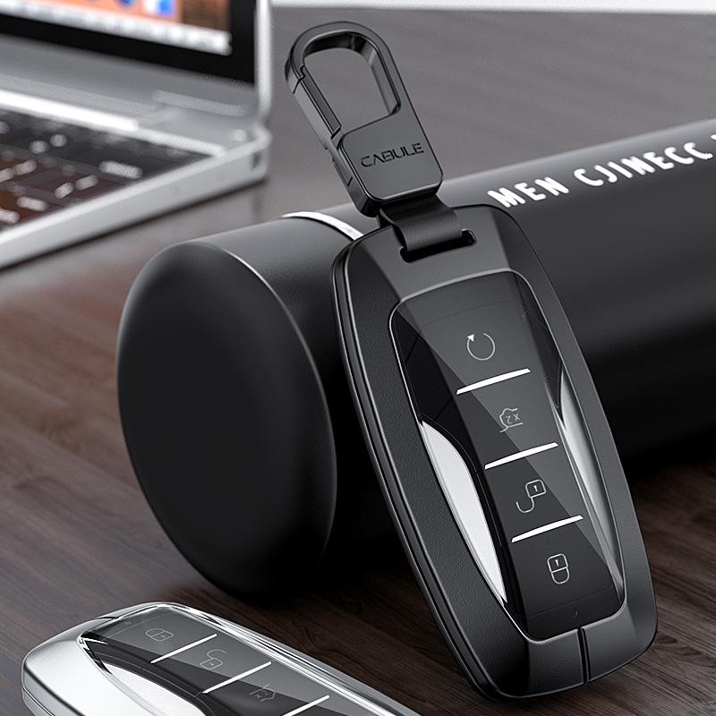 BYD Aluminum Alloy Car Key Case for Qin Pro, Song Pro, Tang, and Han – Creative Metal Shell Cover