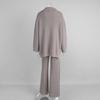 2025 Herbst Winter Neues Damen Strickpullover Set mit Halbreißverschlusskragen Langarm Weitbein Hose Outfit für Europa und Amerika