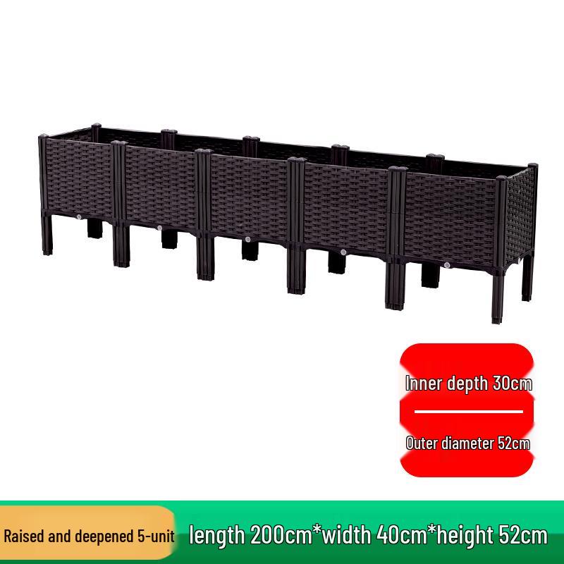 Extra-Large Thickened Plastic Balcony Planter Box - Outdoor Gardening Pot