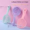 Hanging Hole Solid Color Hair Brush Mosquito Coil  Shape Scalp Massage Comb  Hair Accessories