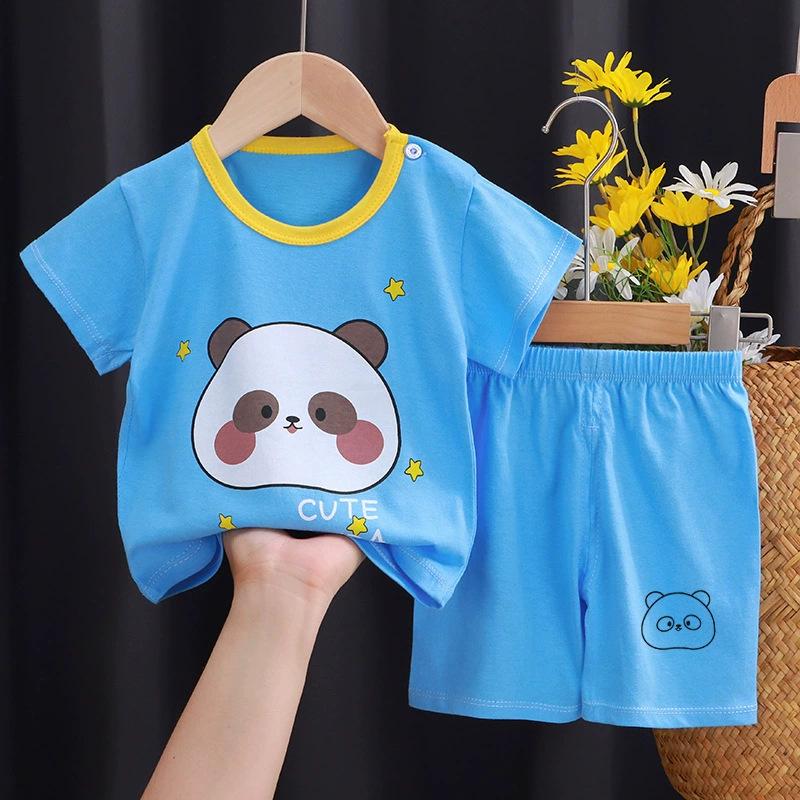 Children's Cotton T-shirt Set - Summer Boys' Casual Short-sleeved Shorts 2-piece Set