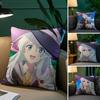 Kwaii Anime W-Wandering WitchS Pillow Case Anti-dustmite Pillowcase Invisible Zipper Silky Short Plush Sofa Cushion Cover