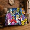 Retro Saint Seiya Anime Cartoon Flannel Blanket Soft Warm Throw Blanket for Bedroom Living Room Bed Travel Camping Picnic Gift