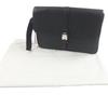 Gucci Clutch Bag Flap-type Business Case Black Leather Mens 816755 Used